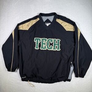 Holloway "TECH" Pullover Windbreaker Jacket Gold Trim Men's XL Athletic‎